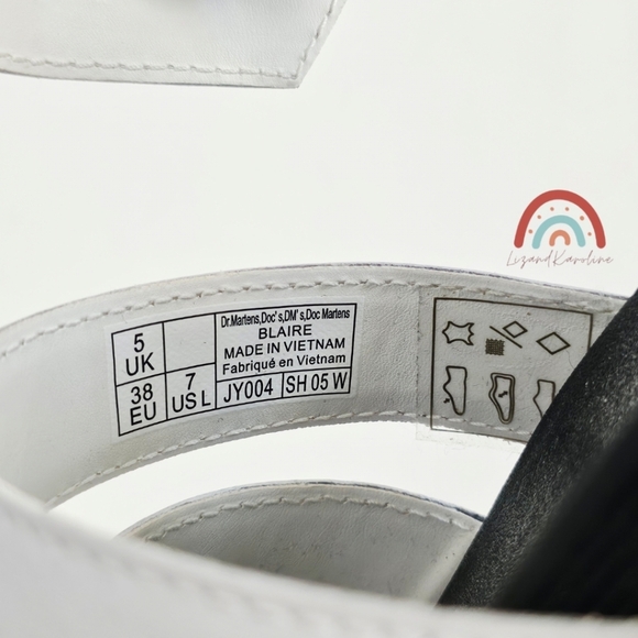 New! Dr. Martens Blaire White Leather Strap Sandals EU 38 - Picture 14 of 16